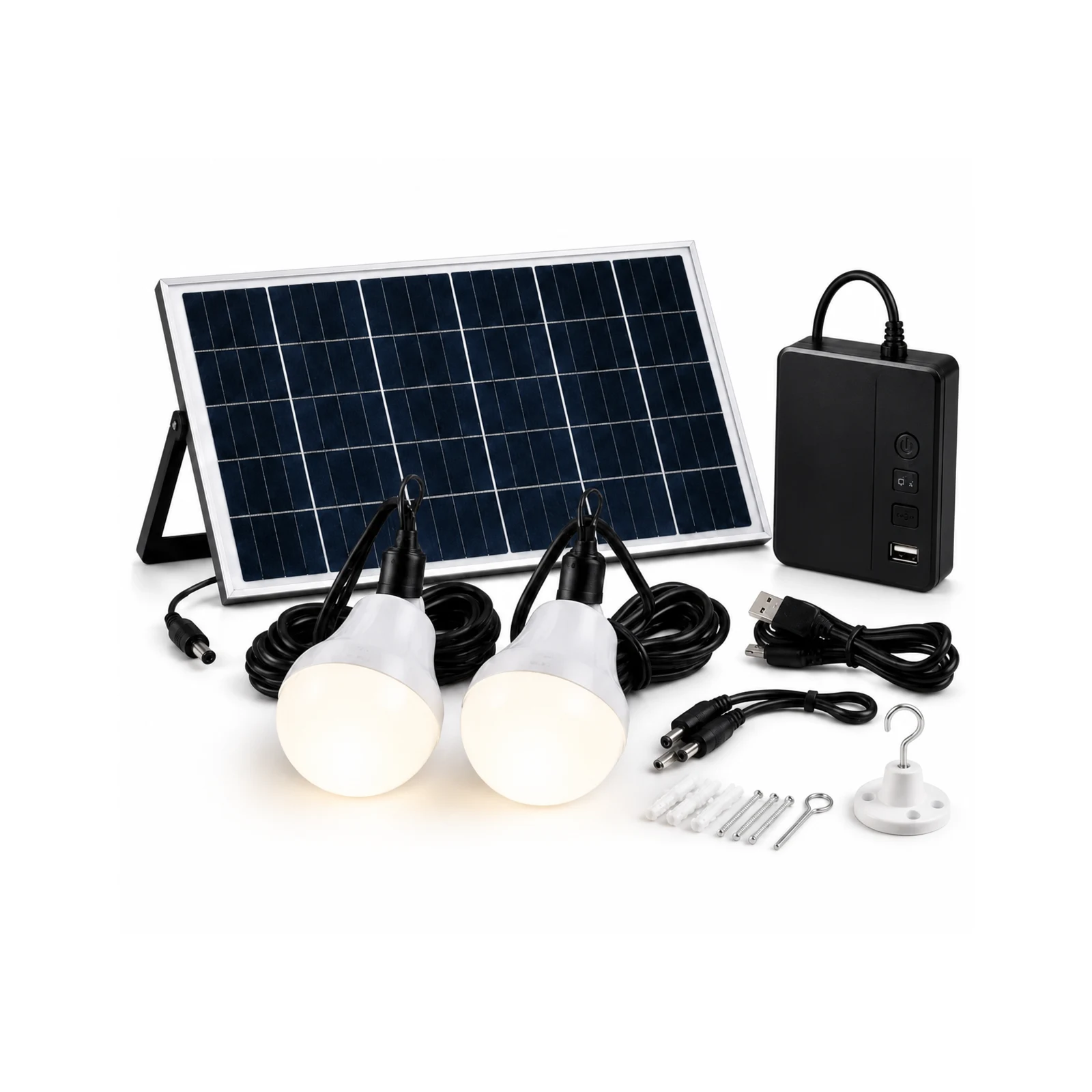 Solar Home Lighting Kit 2 Lights